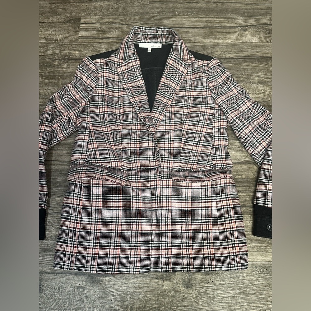 Ella Moss Multicolor Plaid Blazer - Picture 9 of 11